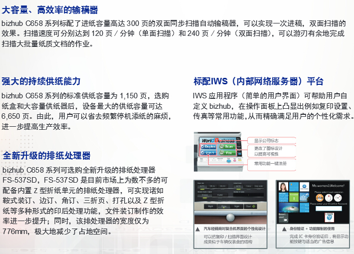 柯尼卡美能達彩色復印機C558高端配置再升級-科頤辦公