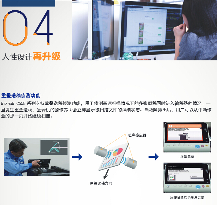 柯尼卡美能達彩色復印機C558人性設計再升級-科頤辦公